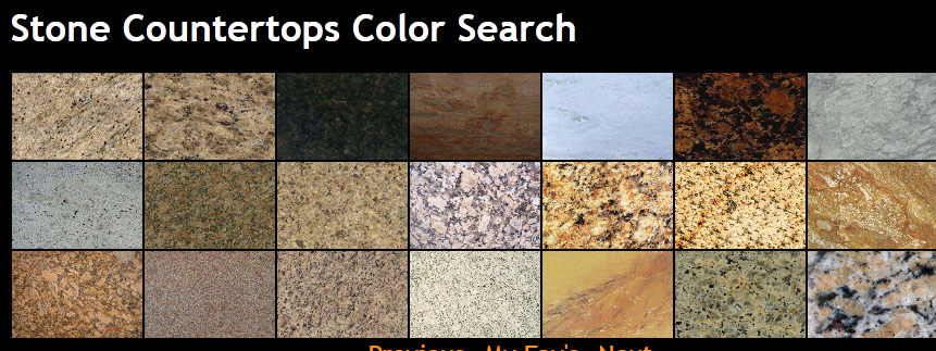 Grnaite Colors Search Display